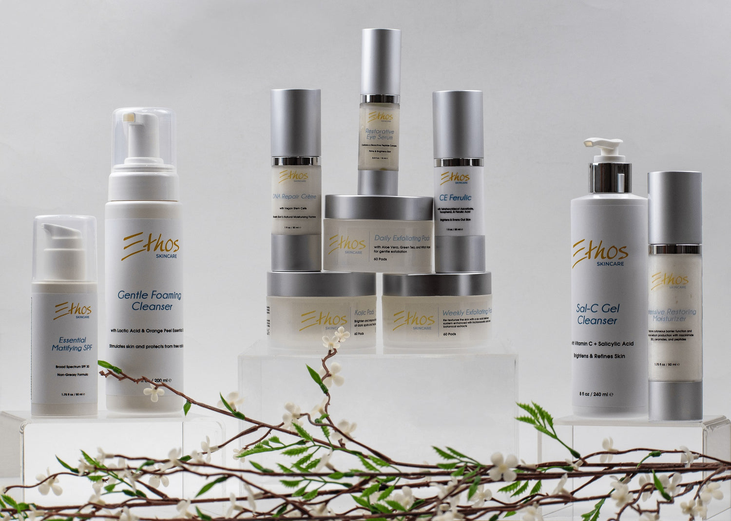 Ethos Skincare product line